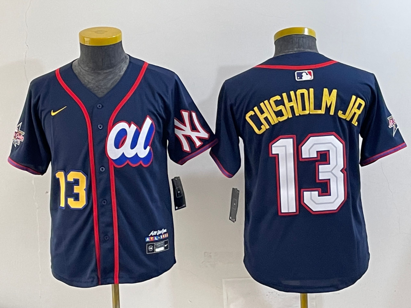 Youth 2025 New York Yankees #13  Chisholm Jr Nike MLB All Star Jersey style 725007->youth mlb jersey->Youth Jersey